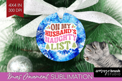 Funny Christmas Quote Ornament PNG - Tie Dye PNG Sublimation Product Image 1