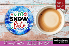 Funny Christmas Quote Round Coaster - Tie Dye Coaster PNG Product Image 1