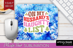 Funny Christmas Quote Mouse Pad Sublimation - Tie Dye PNG Product Image 1