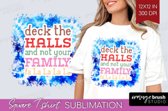 Funny Christmas Quote Square Tshirt Background - Tie Dye PNG Product Image 1