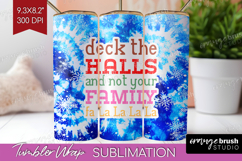 Funny Christmas Quote Tumbler Wrap - Tie Dye Tumbler PNG Product Image 1