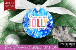 Funny Christmas Quote Ornament PNG - Tie Dye PNG Sublimation Product Image 1