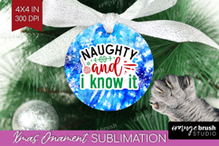 Funny Christmas Quote Ornament PNG - Tie Dye PNG Sublimation Product Image 1