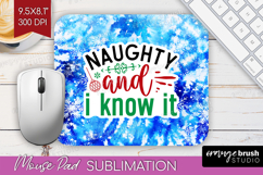 Funny Christmas Quote Mouse Pad Sublimation - Tie Dye PNG Product Image 1