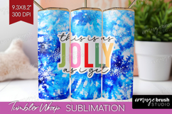 Funny Christmas Quote Tumbler Wrap - Tie Dye Tumbler PNG Product Image 1