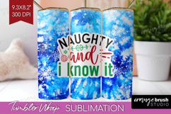Funny Christmas Quote Tumbler Wrap - Tie Dye Tumbler PNG Product Image 1