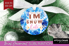 Funny Christmas Quote Ornament PNG - Tie Dye PNG Sublimation Product Image 1
