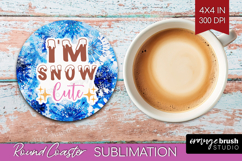 Funny Christmas Quote Round Coaster - Tie Dye Coaster PNG Product Image 1