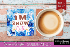 Funny Christmas Quote Square Coaster - Tie Dye Coaster PNG Product Image 1