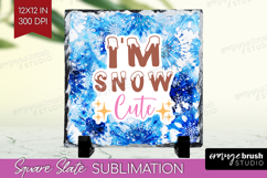 Funny Christmas Quote Slate PNG - Tie Dye Square Slate Product Image 1