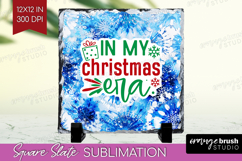 Funny Christmas Quote Slate PNG - Tie Dye Square Slate Product Image 1