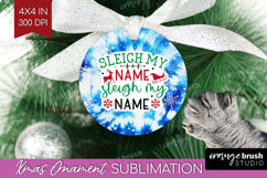 Funny Christmas Quote Ornament PNG - Tie Dye PNG Sublimation Product Image 1