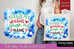 Funny Christmas Quote Tote Bag - Tie Dye Tote Bag PNG Product Image 1