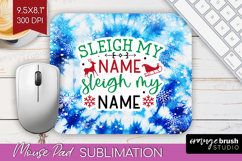 Funny Christmas Quote Mouse Pad Sublimation - Tie Dye PNG Product Image 1