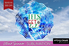 Funny Christmas Quote Wind Spinner Sublimation PNG - Tie Dye Product Image 1