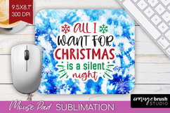 Funny Christmas Quote Mouse Pad Sublimation - Tie Dye PNG Product Image 1