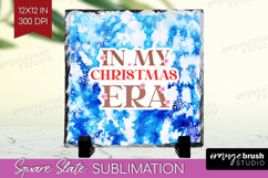 Funny Christmas Quote Slate PNG - Tie Dye Square Slate Product Image 1