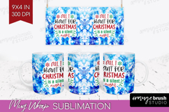 Funny Christmas Quote Mug Wrap - Tie Dye Mug PNG Sublimation Product Image 1