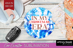 Funny Christmas Quote Car Coaster - Tie Dye Coaster PNG Product Image 1