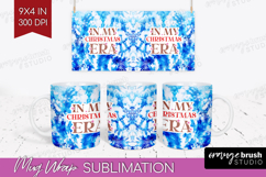 Funny Christmas Quote Mug Wrap - Tie Dye Mug PNG Sublimation Product Image 1