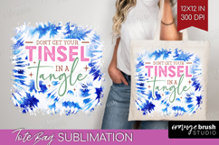 Funny Christmas Quote Tote Bag - Tie Dye Tote Bag PNG Product Image 1