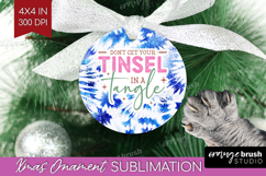 Funny Christmas Quote Ornament PNG - Tie Dye PNG Sublimation Product Image 1