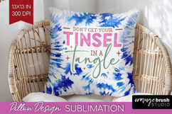 Funny Christmas Quote Pillow Sublimation - Tie Dye Pillow Product Image 1