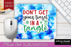 Funny Christmas Quote Mouse Pad Sublimation - Tie Dye PNG Product Image 1