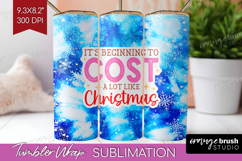 Funny Christmas Quote Tumbler Wrap - Tie Dye Tumbler PNG Product Image 1
