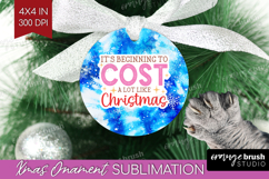 Funny Christmas Quote Ornament PNG - Tie Dye PNG Sublimation Product Image 1