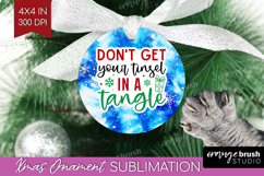 Funny Christmas Quote Ornament PNG - Tie Dye PNG Sublimation Product Image 1