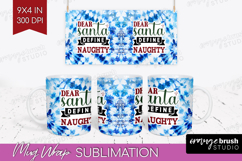 Sarcastic Christmas Quote Mug Wrap - Winter Tie Dye Mug PNG Product Image 1