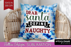 Sarcastic Christmas Quote Pillow Sublimation - Winter Tie Product Image 1