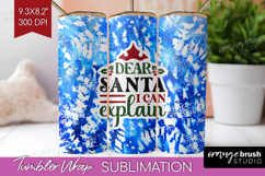 Sarcastic Christmas Quote Tumbler Wrap - Winter Tie Dye PNG Product Image 1