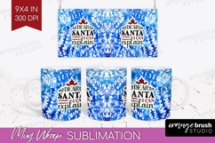 Sarcastic Christmas Quote Mug Wrap - Winter Tie Dye Mug PNG Product Image 1