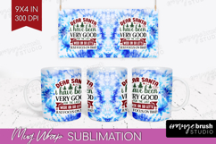 Sarcastic Christmas Quote Mug Wrap - Winter Tie Dye Mug PNG Product Image 1