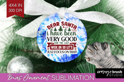 Sarcastic Christmas Quote Ornament PNG - Winter Tie Dye PNG Product Image 1
