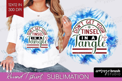 Sarcastic Christmas Quote Round Tshirt Background - Winter Product Image 1