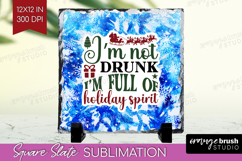 Sarcastic Christmas Quote Slate PNG - Winter Tie Dye Square Product Image 1