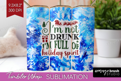 Sarcastic Christmas Quote Tumbler Wrap - Winter Tie Dye PNG Product Image 1