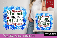 Sarcastic Christmas Quote Tote Bag - Winter Tie Dye Tote Bag Product Image 1
