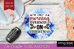 Sarcastic Christmas Quote Car Coaster - Winter Tie Dye PNG Product Image 1