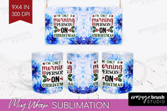 Sarcastic Christmas Quote Mug Wrap - Winter Tie Dye Mug PNG Product Image 1