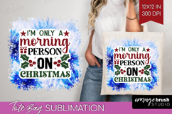Sarcastic Christmas Quote Tote Bag - Winter Tie Dye Tote Bag Product Image 1