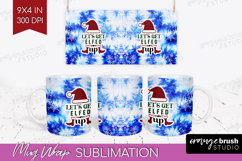 Sarcastic Christmas Quote Mug Wrap - Winter Tie Dye Mug PNG Product Image 1