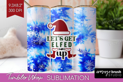 Sarcastic Christmas Quote Tumbler Wrap - Winter Tie Dye PNG Product Image 1