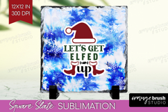 Sarcastic Christmas Quote Slate PNG - Winter Tie Dye Square Product Image 1