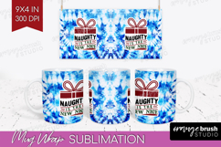 Sarcastic Christmas Quote Mug Wrap - Winter Tie Dye Mug PNG Product Image 1