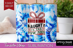 Sarcastic Christmas Quote Tumbler Wrap - Winter Tie Dye PNG Product Image 1
