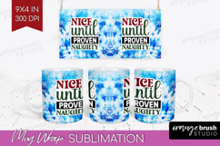 Sarcastic Christmas Quote Mug Wrap - Winter Tie Dye Mug PNG Product Image 1